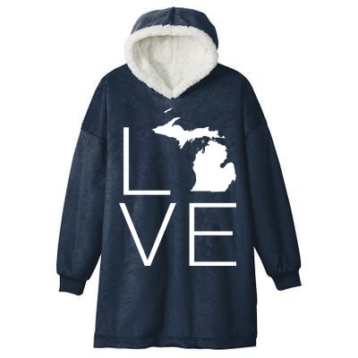 Love Michigan Hooded Wearable Blanket