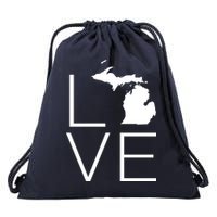 Love Michigan Drawstring Bag