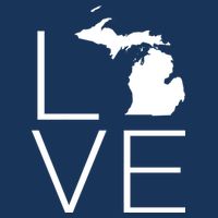Love Michigan Drawstring Bag