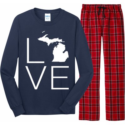 Love Michigan Long Sleeve Pajama Set