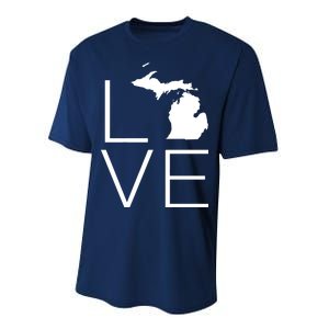 Love Michigan Performance Sprint T-Shirt