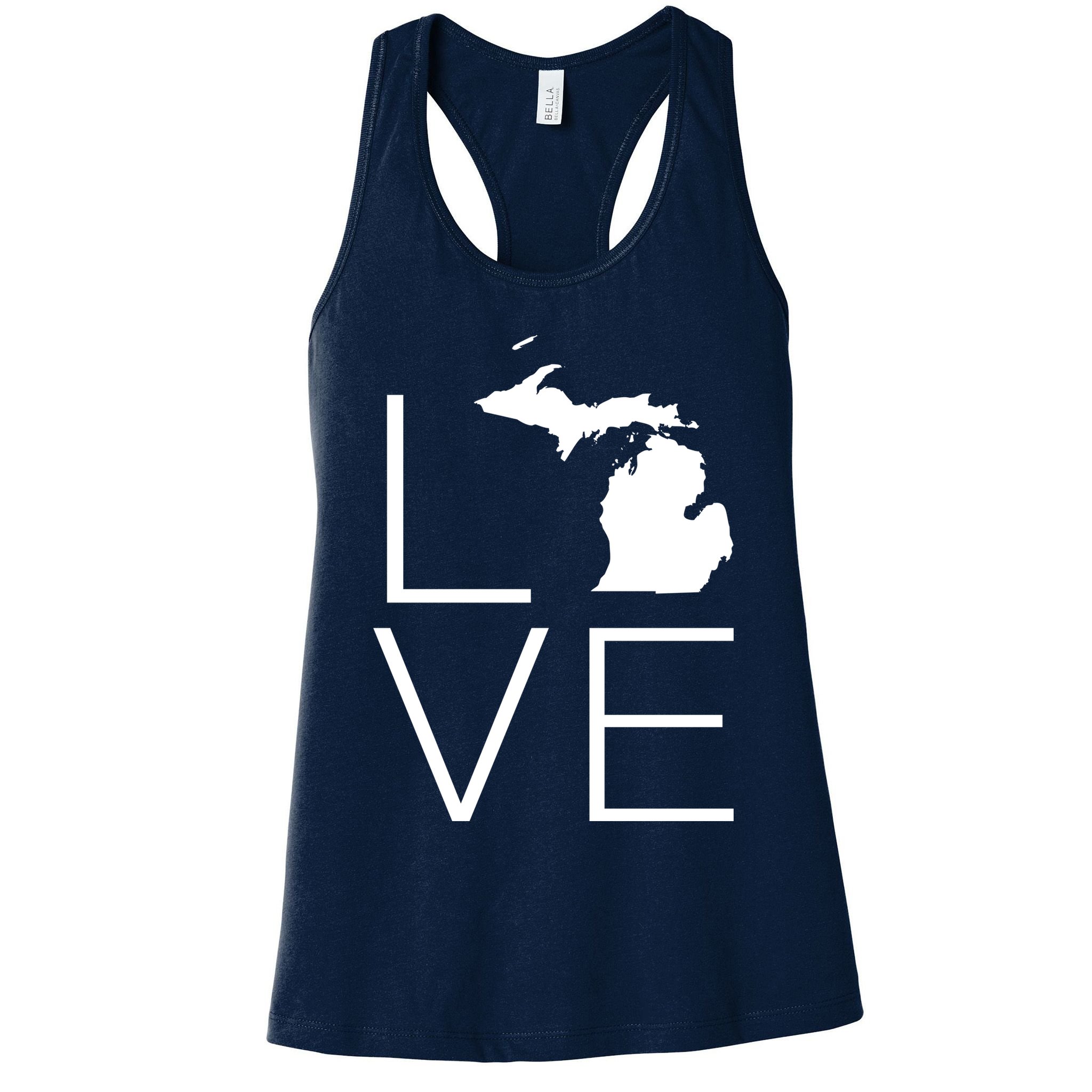 Love Michigan Womens Tank Top