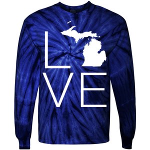 Love Michigan Tie-Dye Long Sleeve Shirt