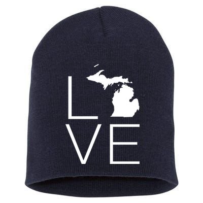 Love Michigan Short Acrylic Beanie
