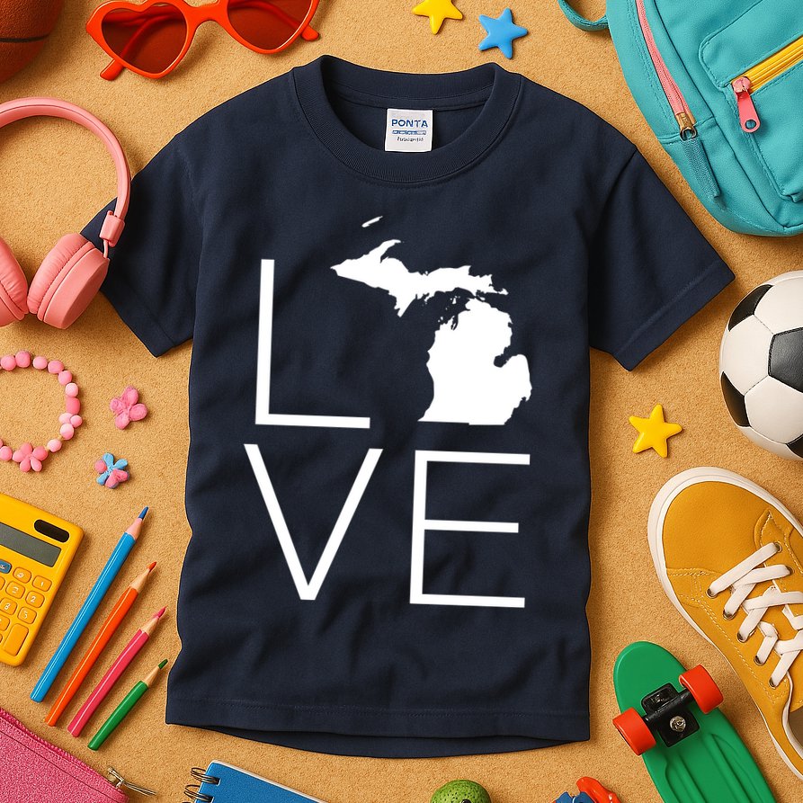 Love Michigan Kids T-Shirt