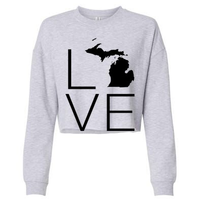 Love Michigan Cropped Pullover Crew