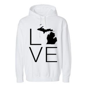 Love Michigan Garment-Dyed Fleece Hoodie