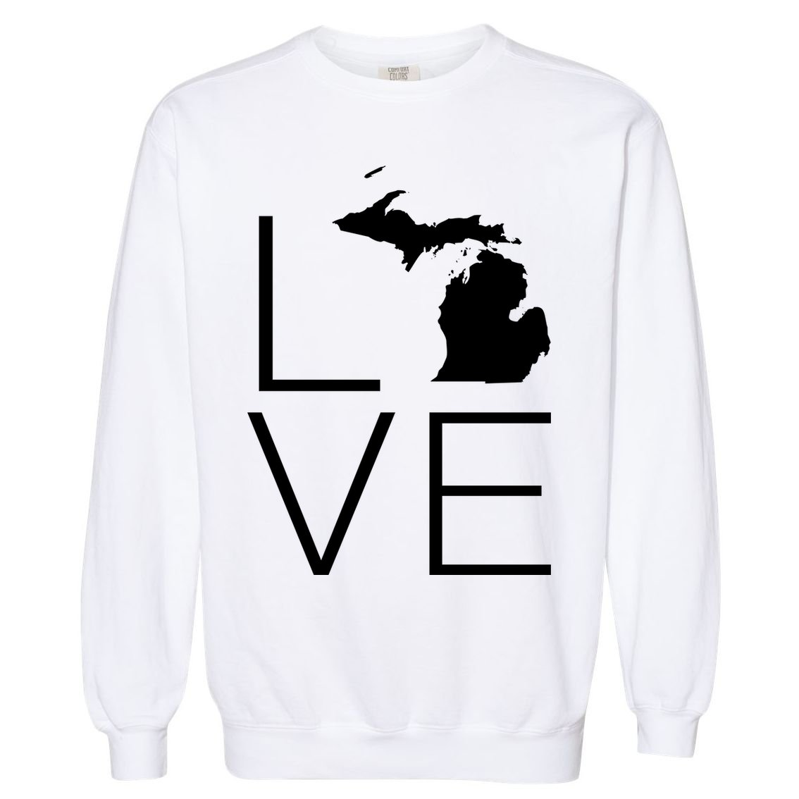 Love Michigan Garment-Dyed Sweatshirt