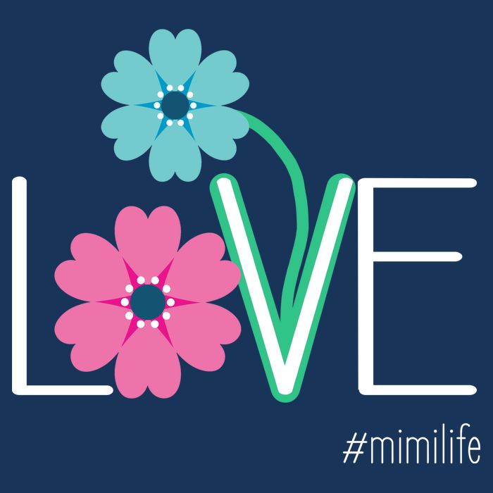 Love Mimi Flower MimiLife 7 Panel Mesh Trucker Snapback Hat