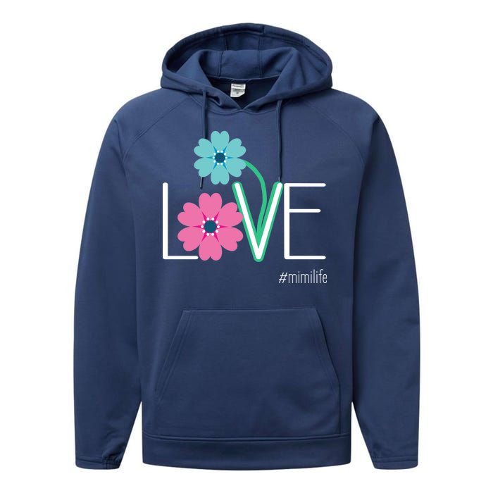 Love Mimi Flower MimiLife Performance Fleece Hoodie