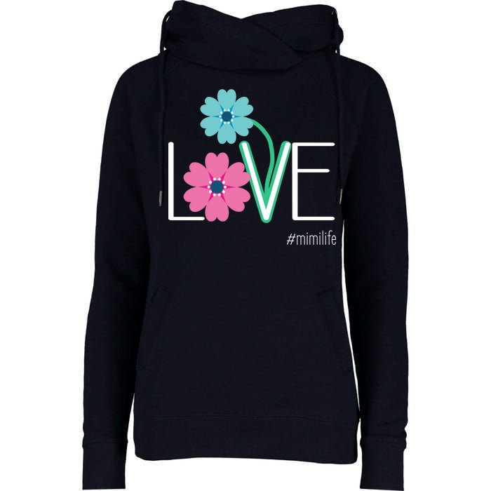 Love Mimi Flower MimiLife Womens Funnel Neck Pullover Hood