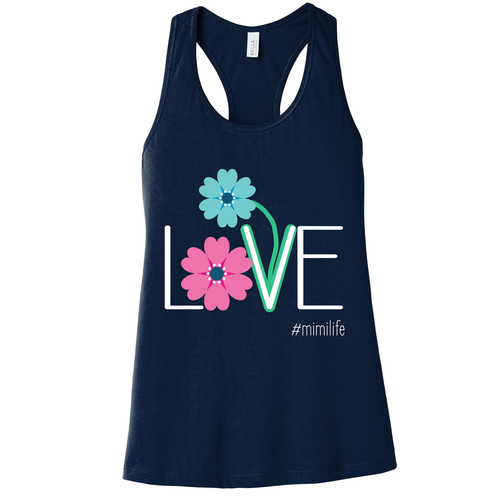Love Mimi Flower MimiLife Womens Tank Top