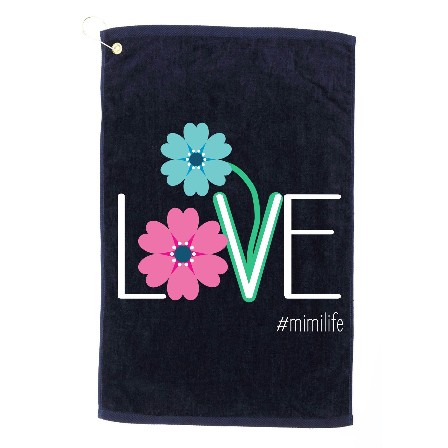 Love Mimi Flower MimiLife Golf Towel
