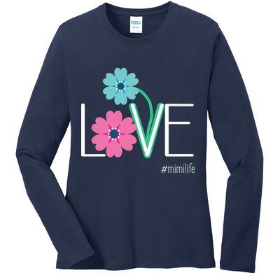 Love Mimi Flower MimiLife Ladies Long Sleeve Shirt