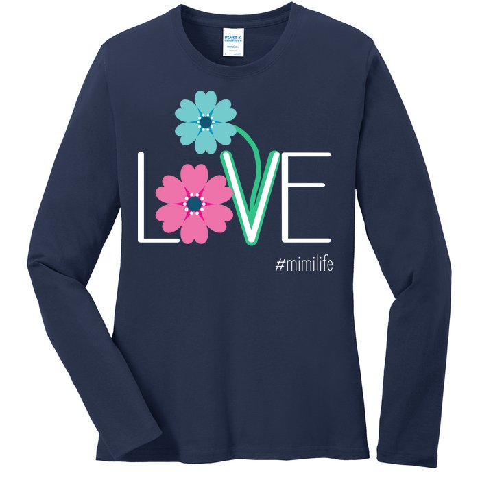 Love Mimi Flower MimiLife Ladies Long Sleeve Shirt