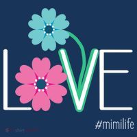 Love Mimi Flower MimiLife Women's V-Neck T-Shirt