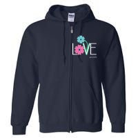 Love Mimi Flower MimiLife Full Zip Hoodie