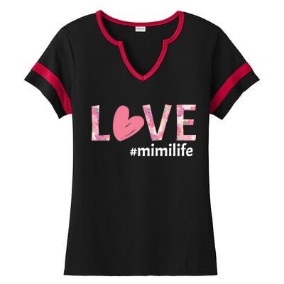 Love Mimilife Ladies Halftime Notch Neck Tee