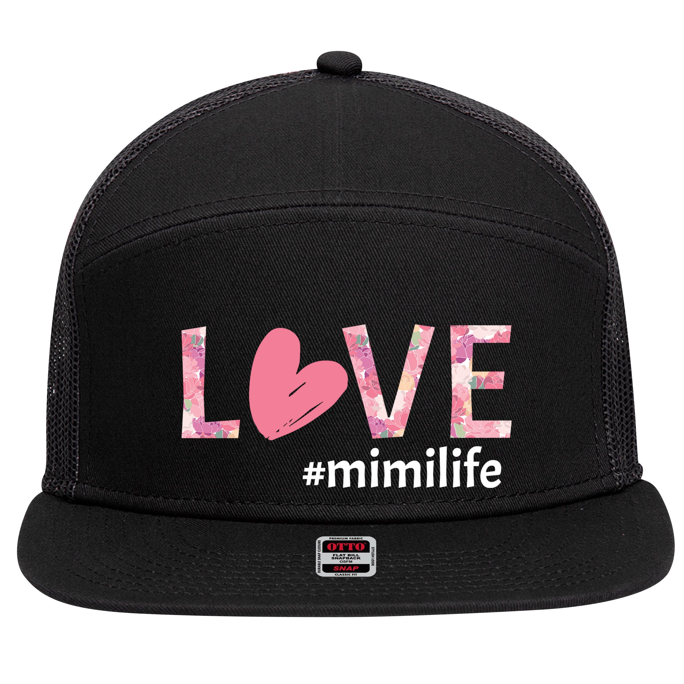 Love Mimilife 7 Panel Mesh Trucker Snapback Hat