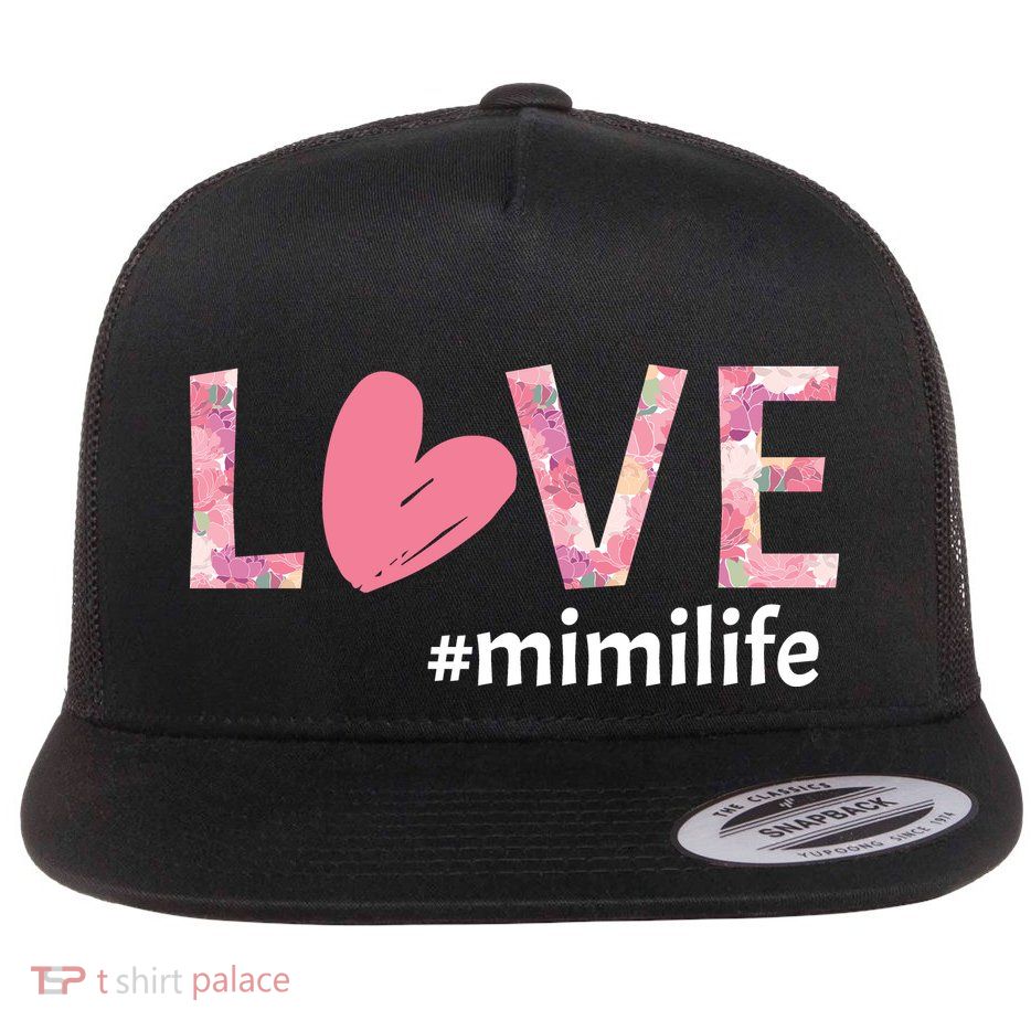 Love Mimilife Flat Bill Trucker Hat