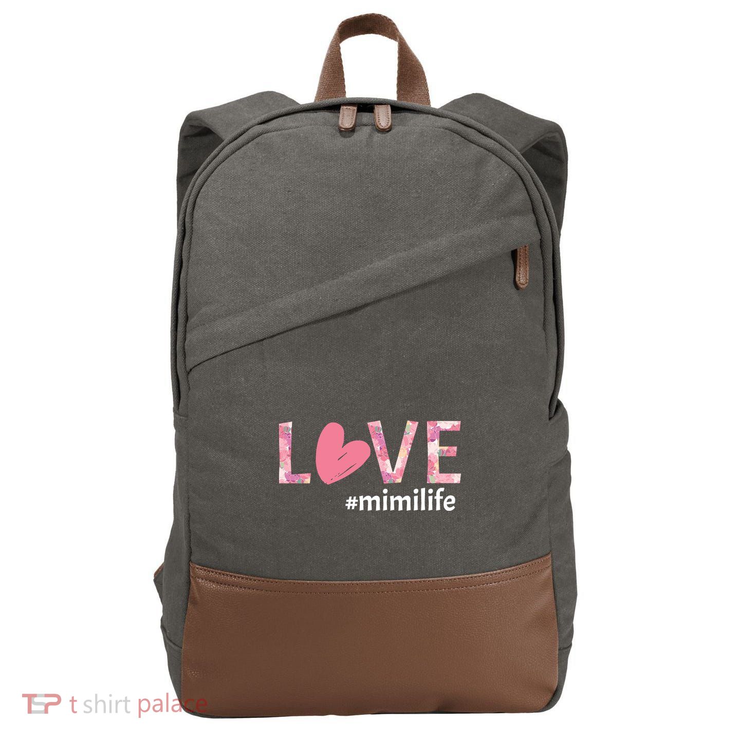 Love Mimilife Cotton Canvas Backpack