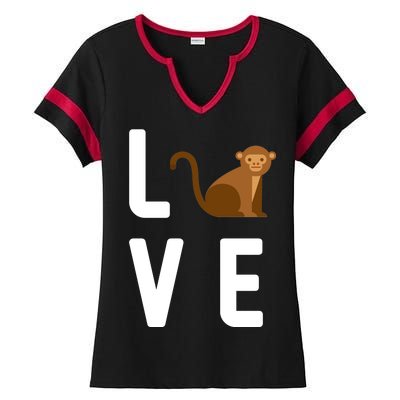 Love Monkeys Ladies Halftime Notch Neck Tee