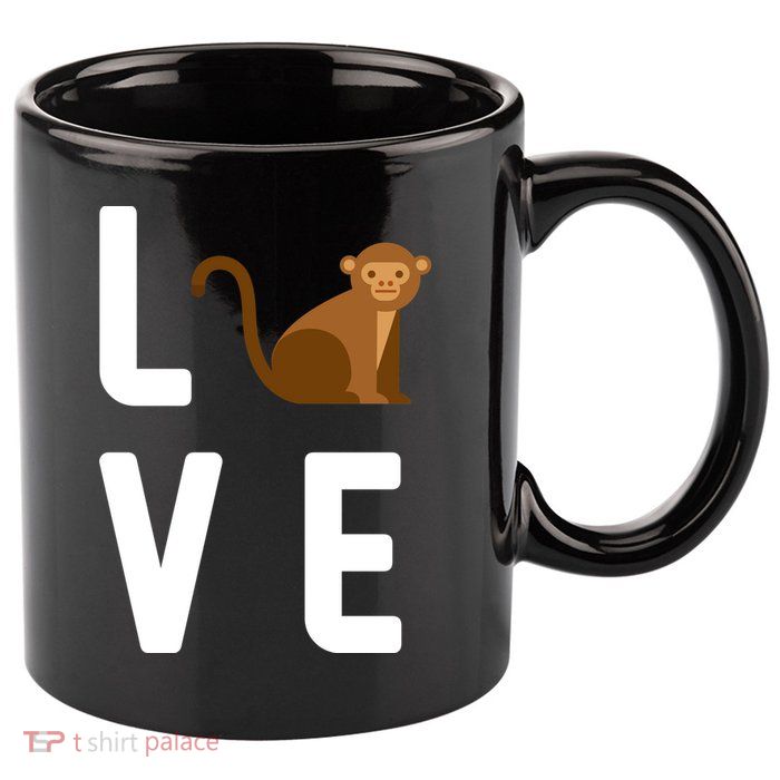 Love Monkeys 11oz C Handle Ceramic Mug
