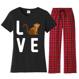 Love Monkeys Women's Flannel Pajama Set