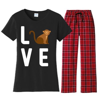 Love Monkeys Women's Flannel Pajama Set