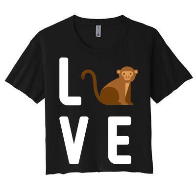 Love Monkeys Women's Crop Top Tee