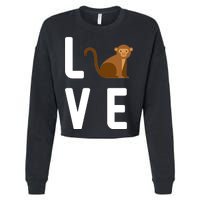 Love Monkeys Cropped Pullover Crew