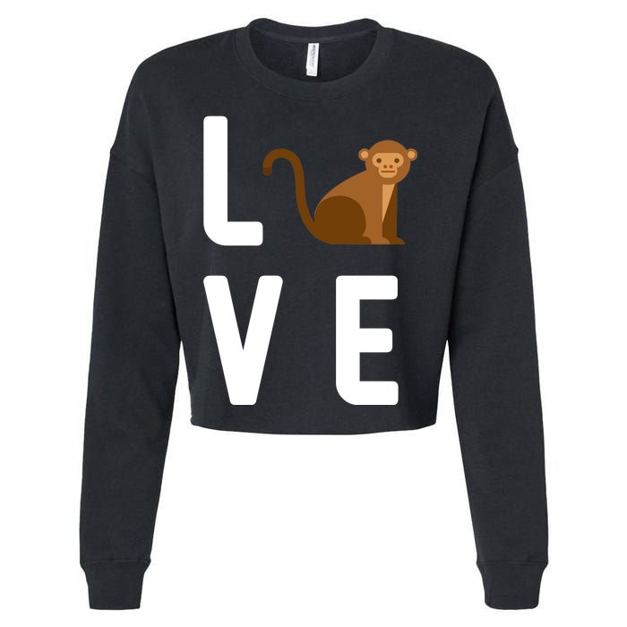 Love Monkeys Cropped Pullover Crew