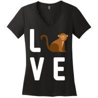 Love Monkeys Women's V-Neck T-Shirt