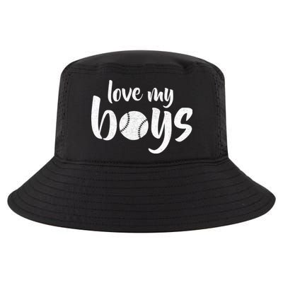 Love My Boys Baseball Mom Cool Comfort Performance Bucket Hat