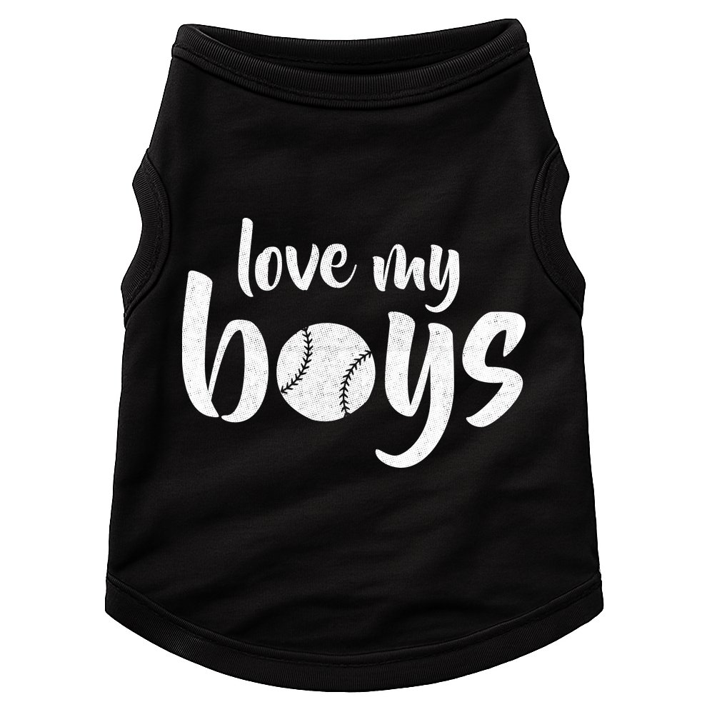 Love My Boys Baseball Mom Doggie Tank