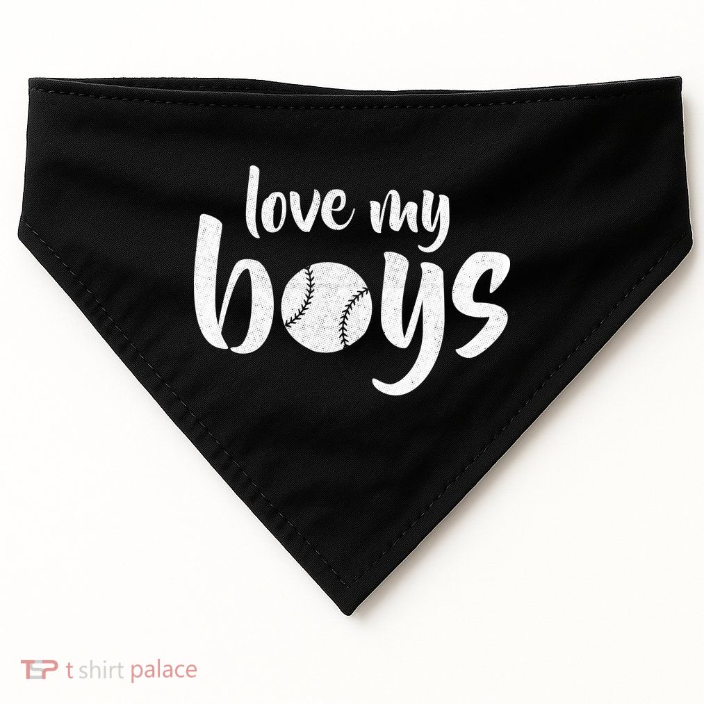Love My Boys Baseball Mom USA-Made Doggie Bandana