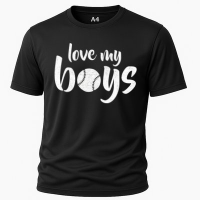 Love My Boys Baseball Mom Performance Shirt