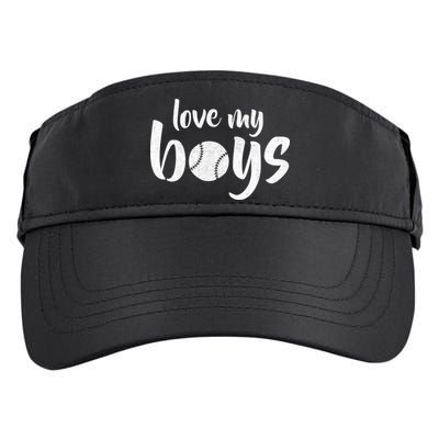 Love My Boys Baseball Mom Adult Drive Performance Visor