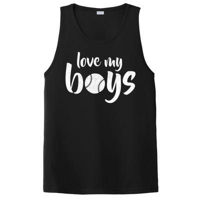 Love My Boys Baseball Mom PosiCharge Competitor Tank