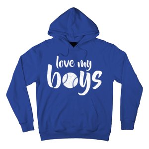 Love My Boys Baseball Mom Hoodie