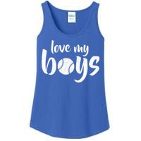 Love My Boys Baseball Mom Ladies Essential Tank