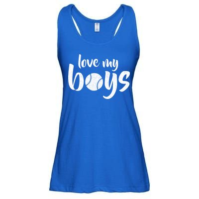 Love My Boys Baseball Mom Ladies Essential Flowy Tank