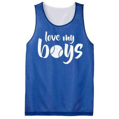 Love My Boys Baseball Mom Mesh Reversible Basketball Jersey Tank