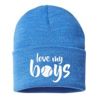 Love My Boys Baseball Mom Sustainable Knit Beanie