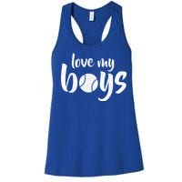 Love My Boys Baseball Mom Women's Racerback Tank