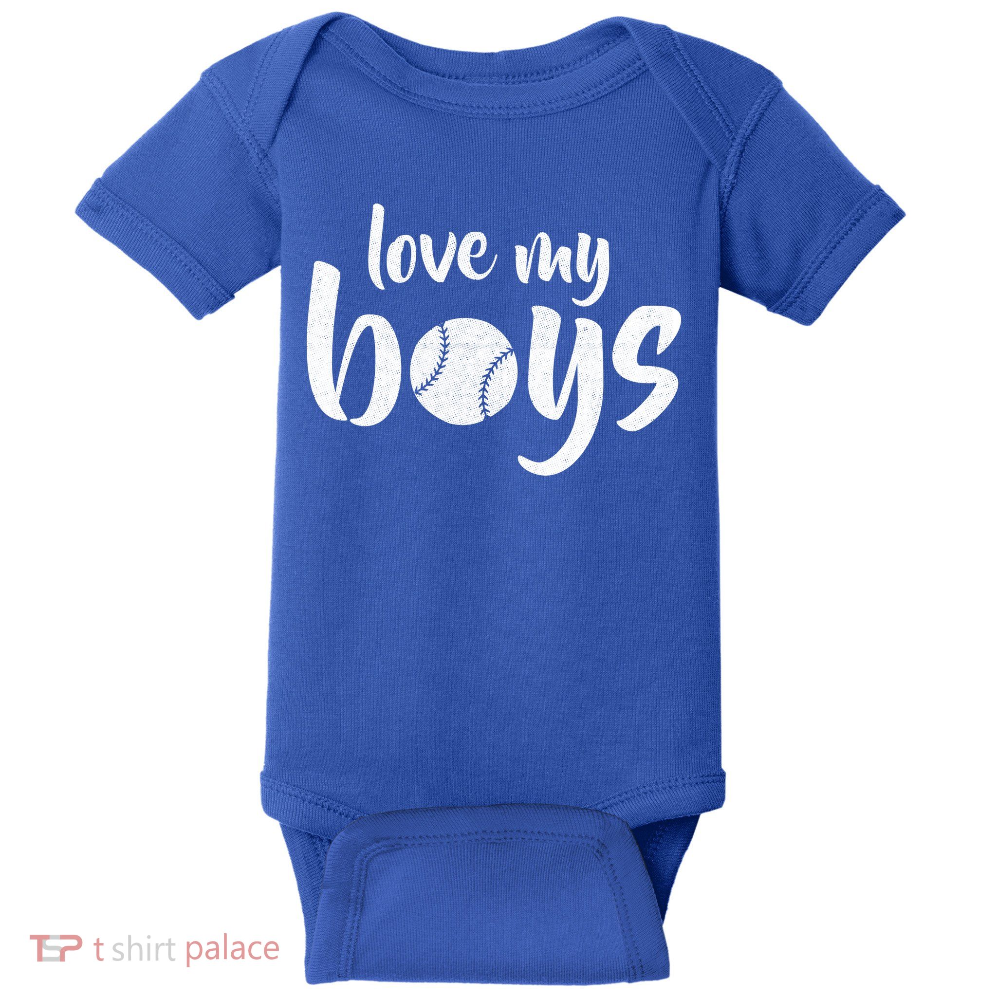 Love My Boys Baseball Mom Baby Bodysuit
