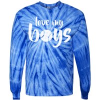 Love My Boys Baseball Mom Tie-Dye Long Sleeve Shirt