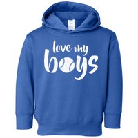 Love My Boys Baseball Mom Toddler Hoodie