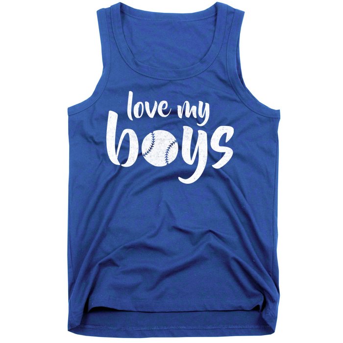 Love My Boys Baseball Mom Tank Top