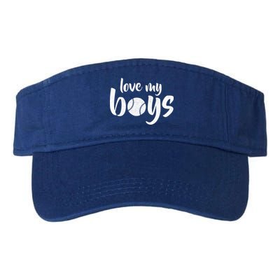 Love My Boys Baseball Mom Valucap Bio-Washed Visor